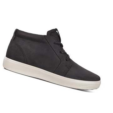 Ecco Soft 7 Ankle Sneakers Herr Svarta | SE 628OKI